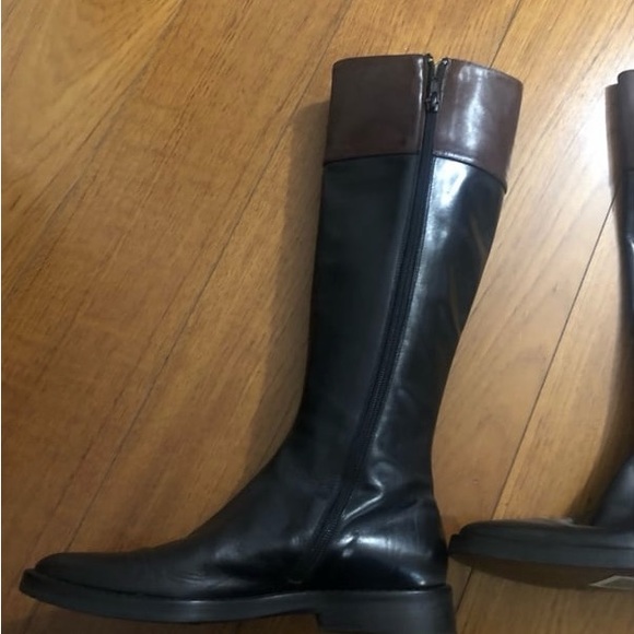 Ann Demeulemeester black/brown riding boot. Finest leather beautiful style - Picture 6 of 10